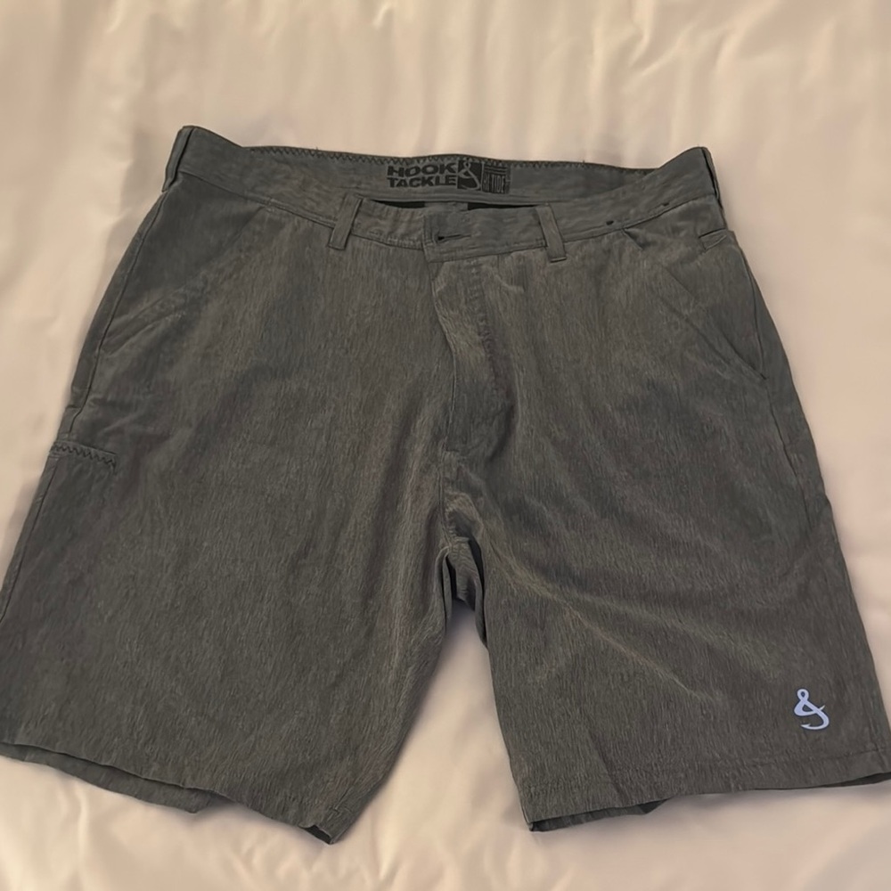 Gray Hybrid Shorts with Lightweight Fabric